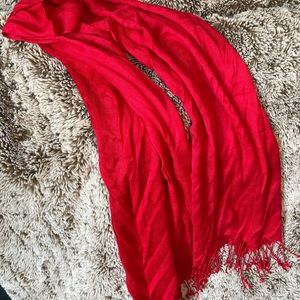 Red Viscose Fashion Scarf